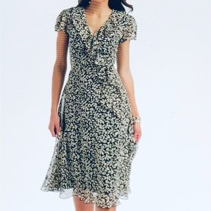 JBS Sheer, Soft Feminine Fit & Flare dress. Size: 14P. $20.